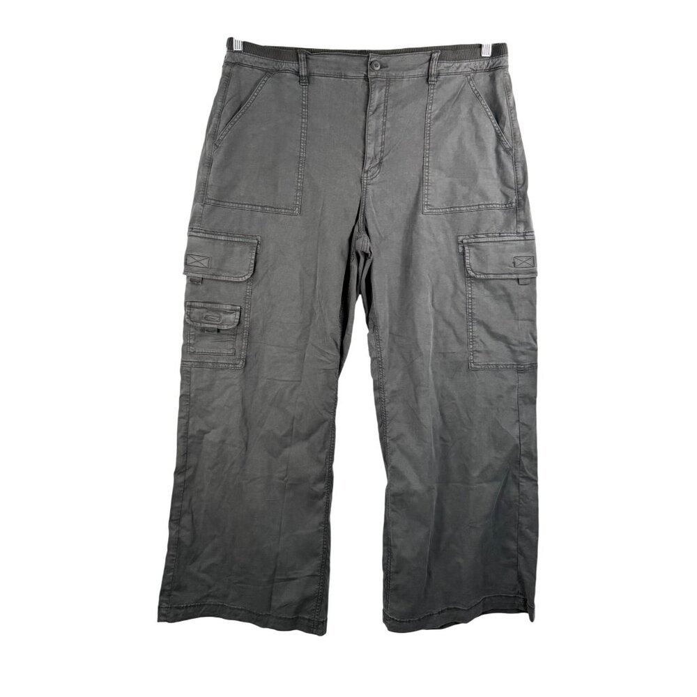 American Eagle cargo wide leg chambray‎ pants sz 18S 90s